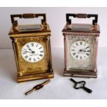 Two 20th century Mappin & Webb carriage clocks