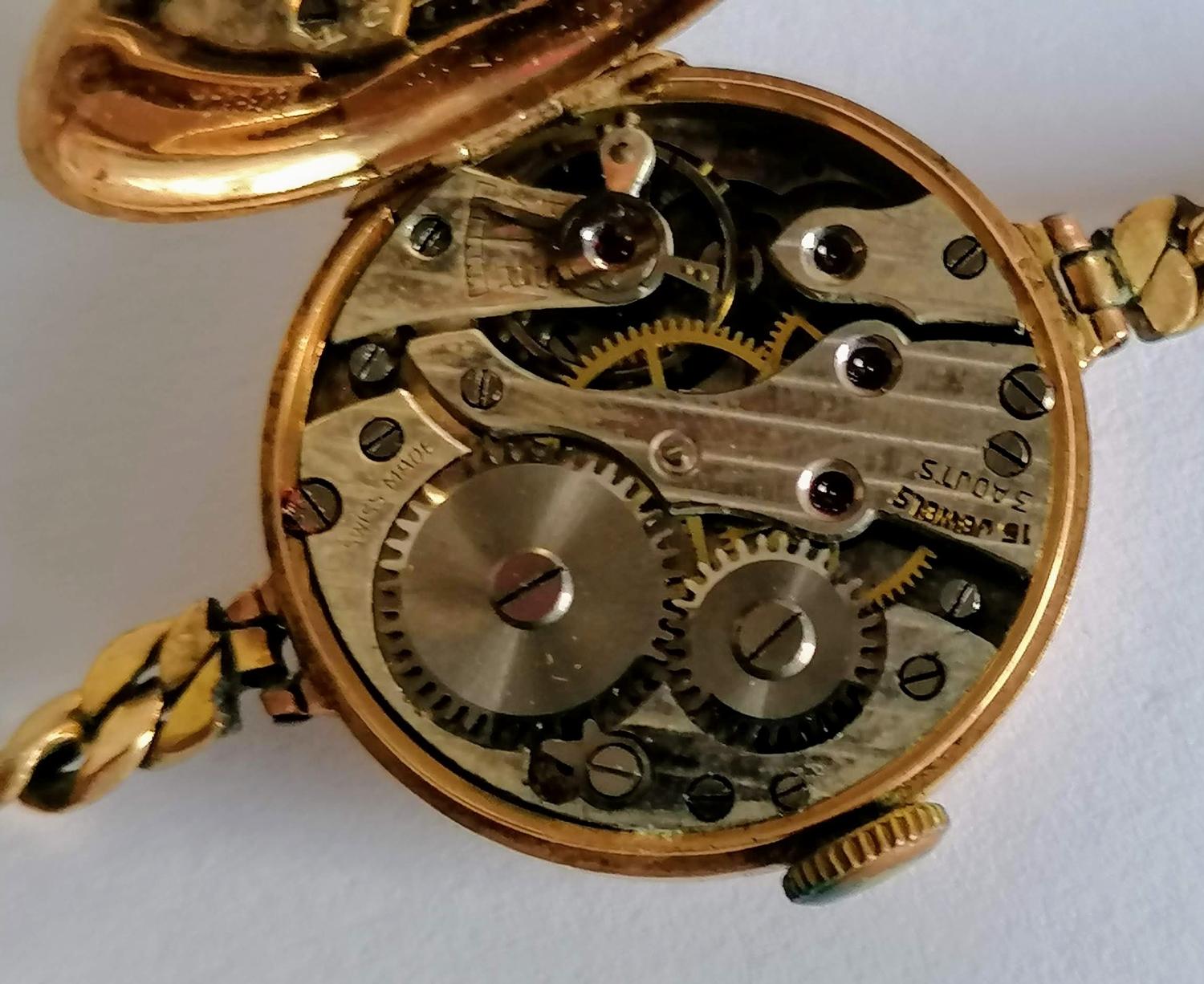 A mid-20th century Corect ladies wristwatch in a 14K yellow gold case, in working order, - Image 2 of 3
