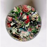 A 19th century Clichy macedoine glass paperweight, 7 cm W