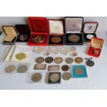 1891, 1902 Crowns, two silver proof $10 coin, Fiji, ECCB; Guernsey One and £5 coins; Queen Mother
