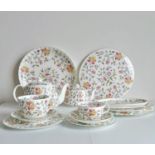 A Minton 'Haddon Hall' tea and coffee service comprising six each tea cups/saucers/side plates;