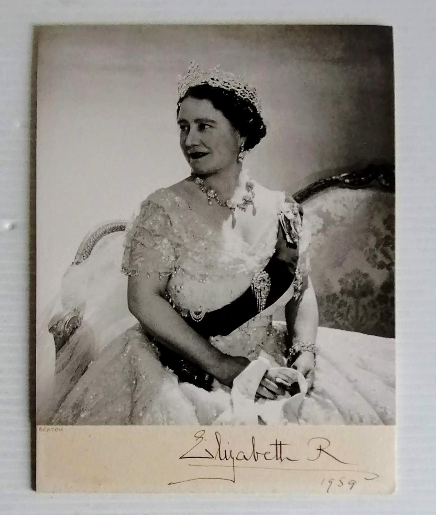 A silvered mounted photograph of the Queen Mother by Cecil Beaton, signed 'Beaton' in pencil and ' - Image 2 of 5