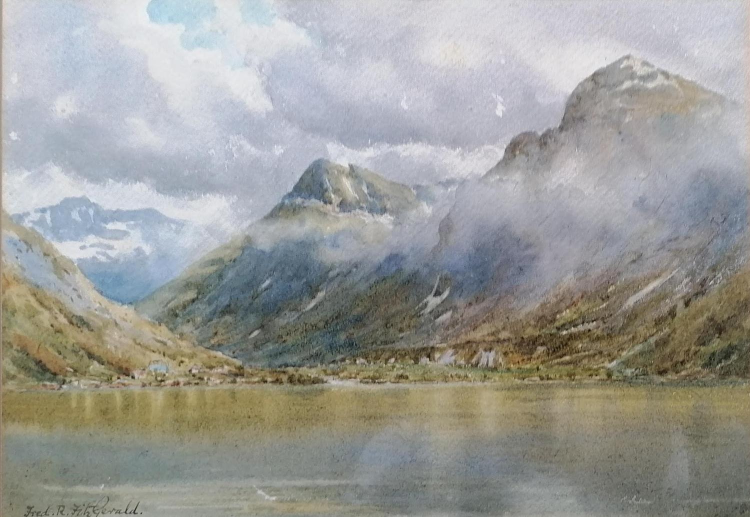 Frank Wilding, THE CALM BEFORE THE STORM, watercolour, 26.5 x 35.5 cm and Fred R. Fitzgerald, - Image 3 of 4