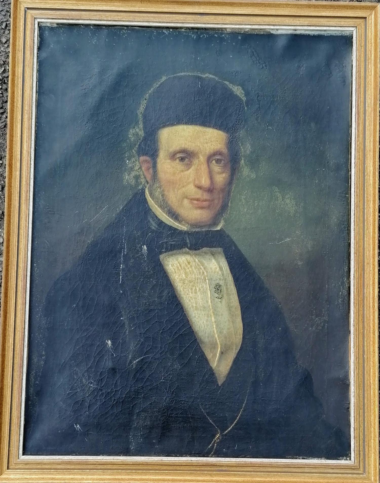 Unsigned, PORTRAIT OF A CLERGYMAN, oil on canvas, framed, 73 x 53 cm