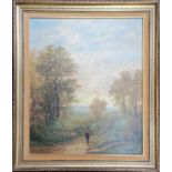 G B Walmersly (British b.1946-) EVENING STROLL, oil on canvas, 60 x 50 cm, framed and signed