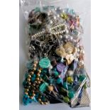 A selection of mixed costume jewellery, etc