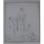 Sir William Russell Flint (Scottish, 1880-1969), THREE FEMALE BATHERS, drypoint etching, artist's