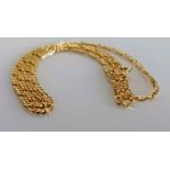 An 18ct yellow gold neck chain, 56 cm, stamped, 7.87g
