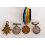 WW1 1/Hampshire Meritorious Service Medal Group of Four, 1914 Star, 1914-19818 MEDAL, GREAT WAR 14-