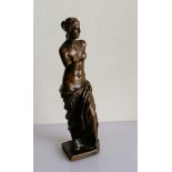 A 19th Century French brown patinated bronze figure of Venus De Milo with F. Barbedienne foundry