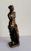 A 19th Century French brown patinated bronze figure of Venus De Milo with F. Barbedienne foundry