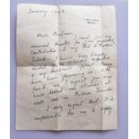 A Lady Clementine Churchill two-sided ink written signed letter on 10 Downing Street, Whitehall