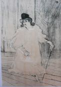 Henri de Toulouse Lautrec (1864-1901), CECY LOFTUS, lithograph, printed by Mourlot, 1948, framed and