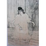 Henri de Toulouse Lautrec (1864-1901), CECY LOFTUS, lithograph, printed by Mourlot, 1948, framed and