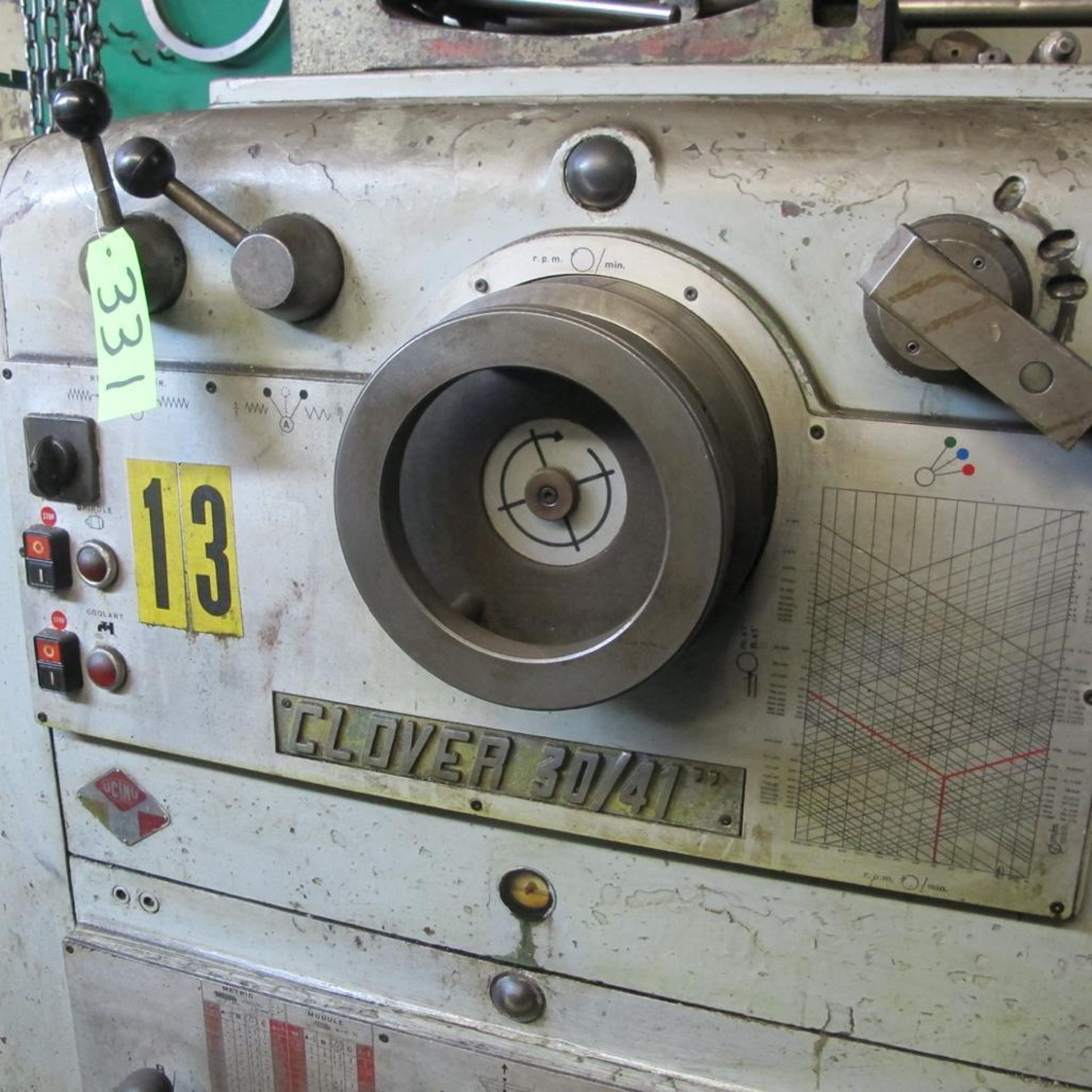 CLOVER MODEL 30/41" GAP BED ENGINE LATHE, 32" X 140" (32� OVER BED, 42� IN GAP), 24� 3 JAW CHUCK, SP - Image 2 of 15