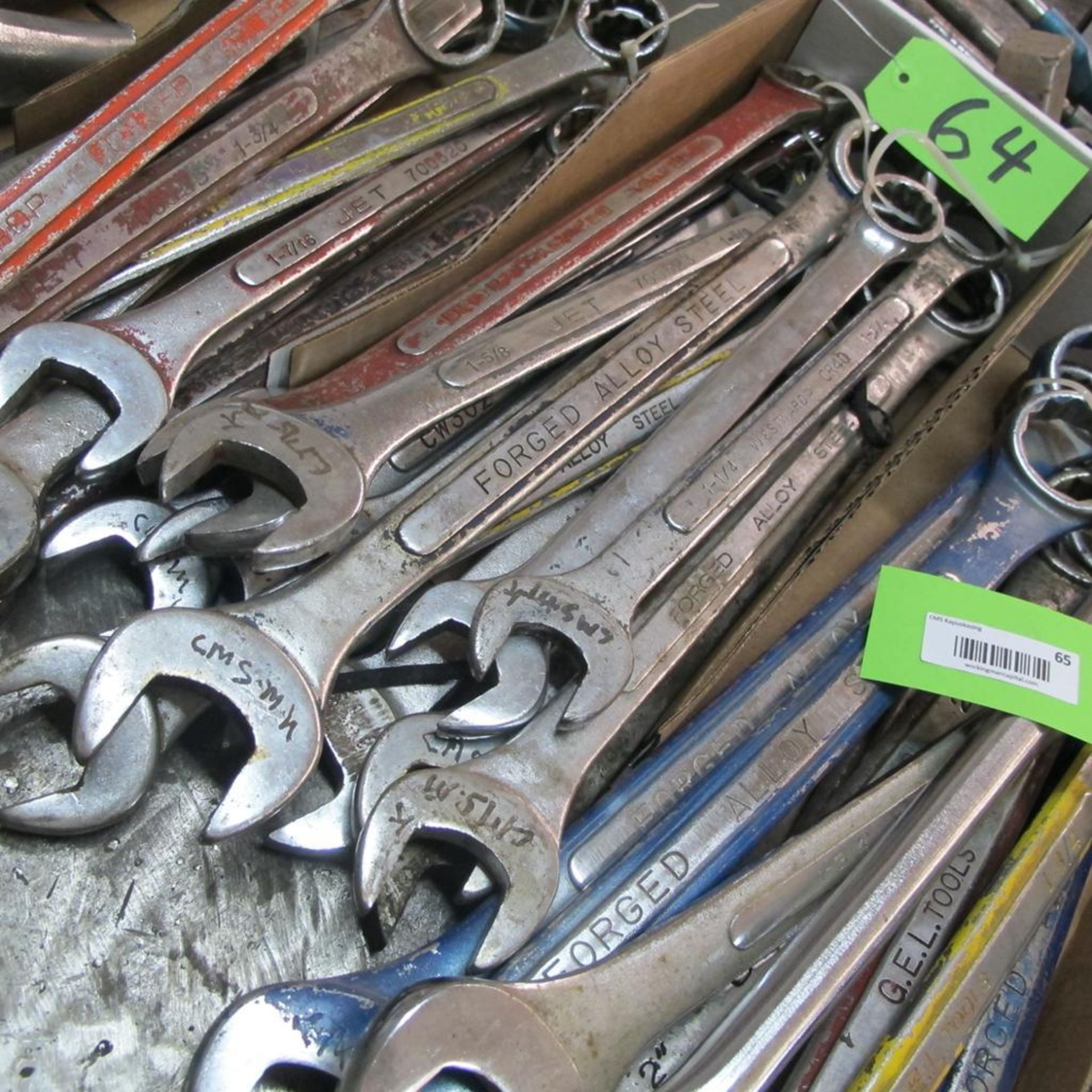 LOT OF 14 LARGE HAND WRENCHES (IN WEST BLDG)