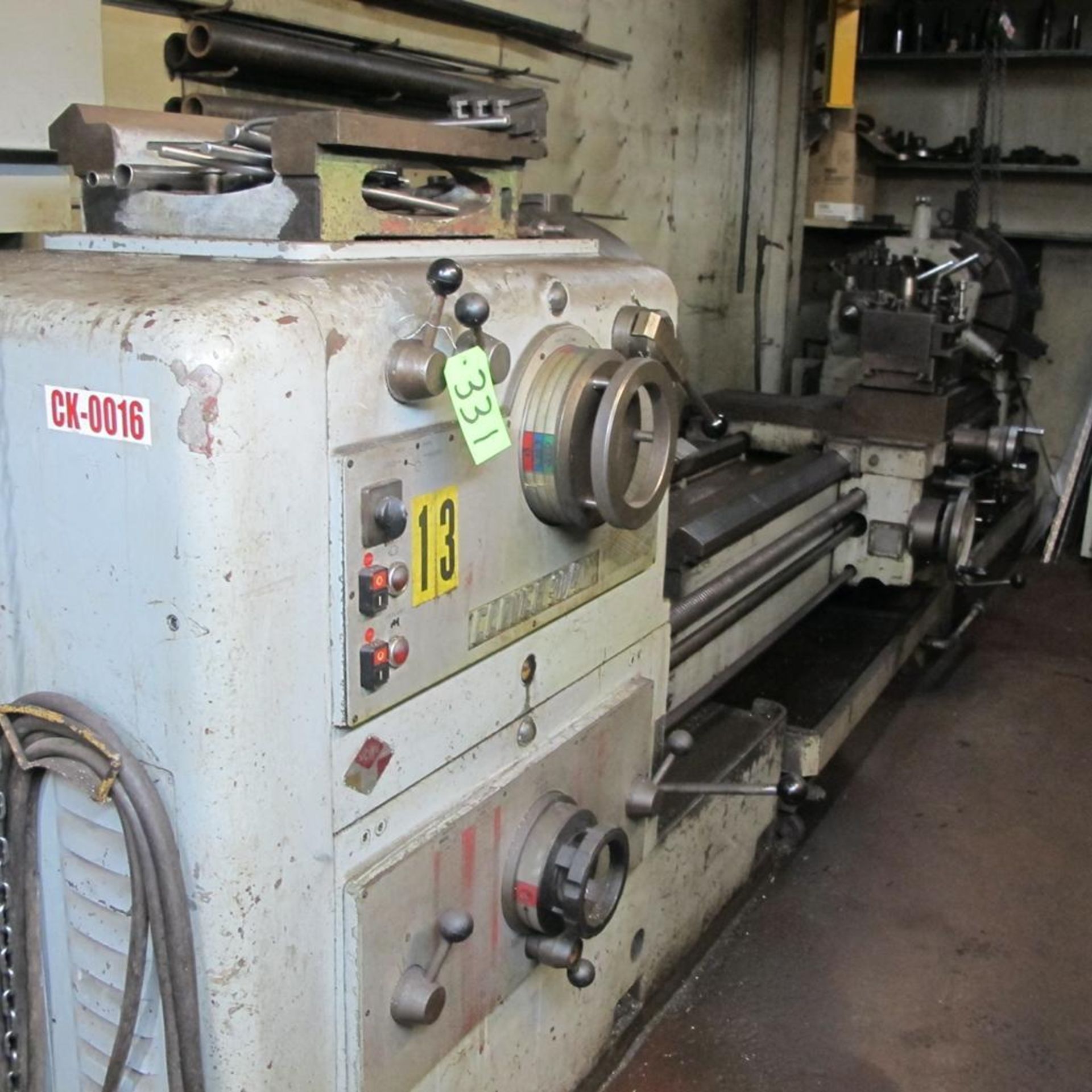 CLOVER MODEL 30/41" GAP BED ENGINE LATHE, 32" X 140" (32� OVER BED, 42� IN GAP), 24� 3 JAW CHUCK, SP