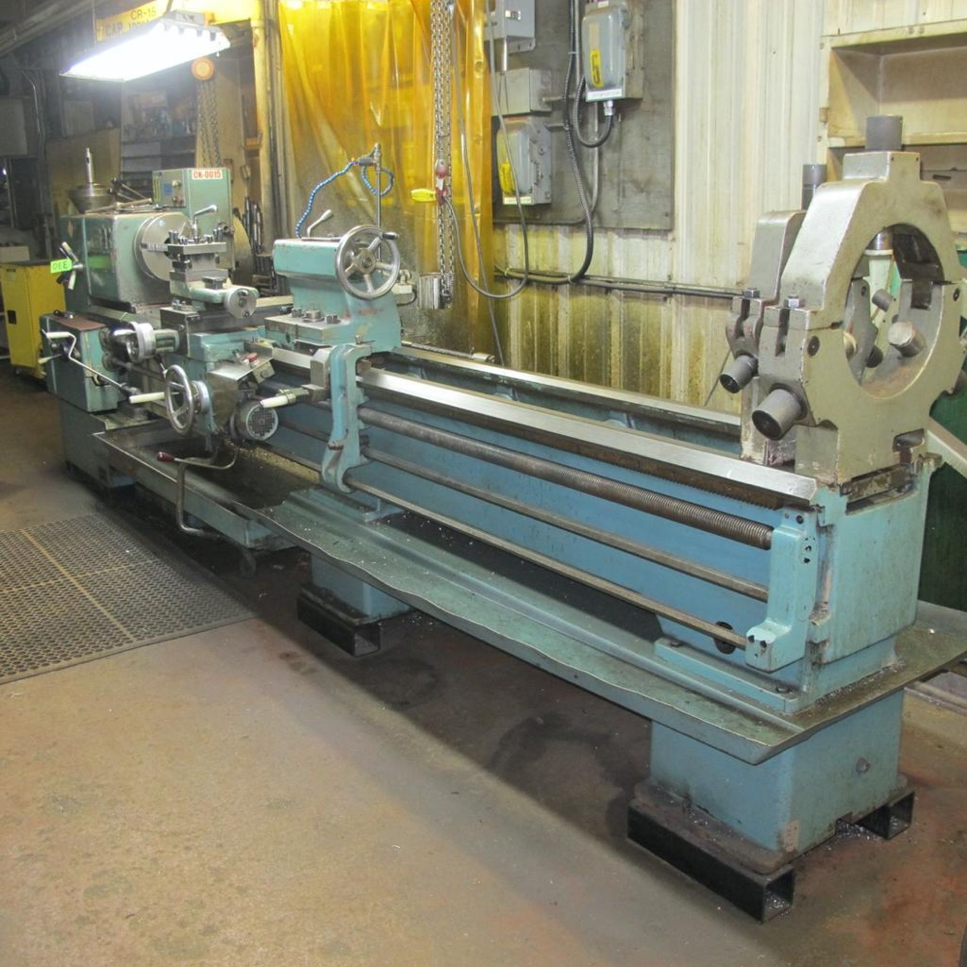 TOS LATHE MODEL SN 63 C, 28" X 120", 12" 3 JAW CHUCK, SPARE 20" 4 JAW CHUCK, 3" SPINDLE BORE, TOOL H