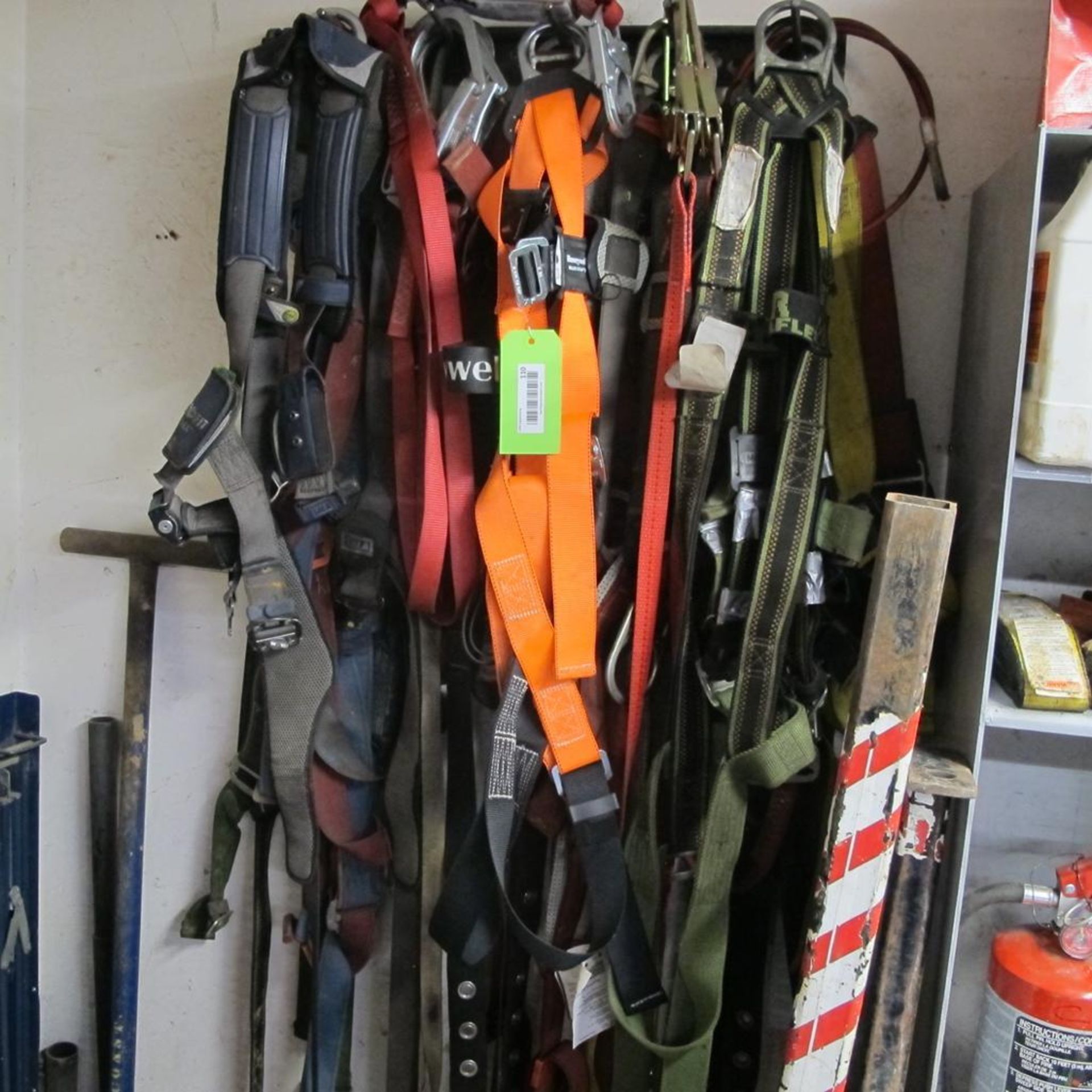 LOT OF SAFETY HARNESSES AND STRAPS