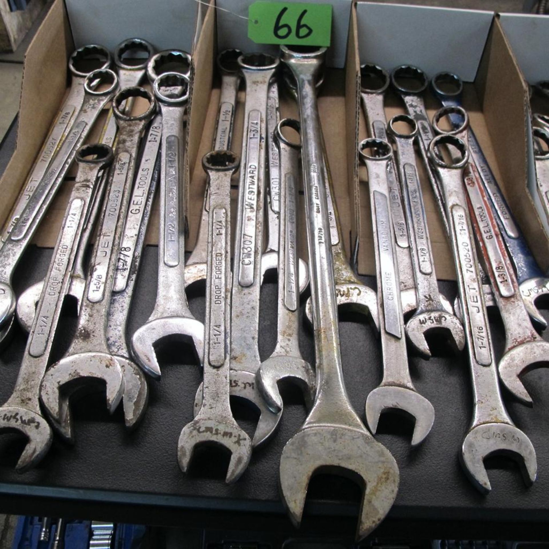 LOT OF 3 BOXES OF LARGE HAND WRENCHES (IN WEST BLDG)