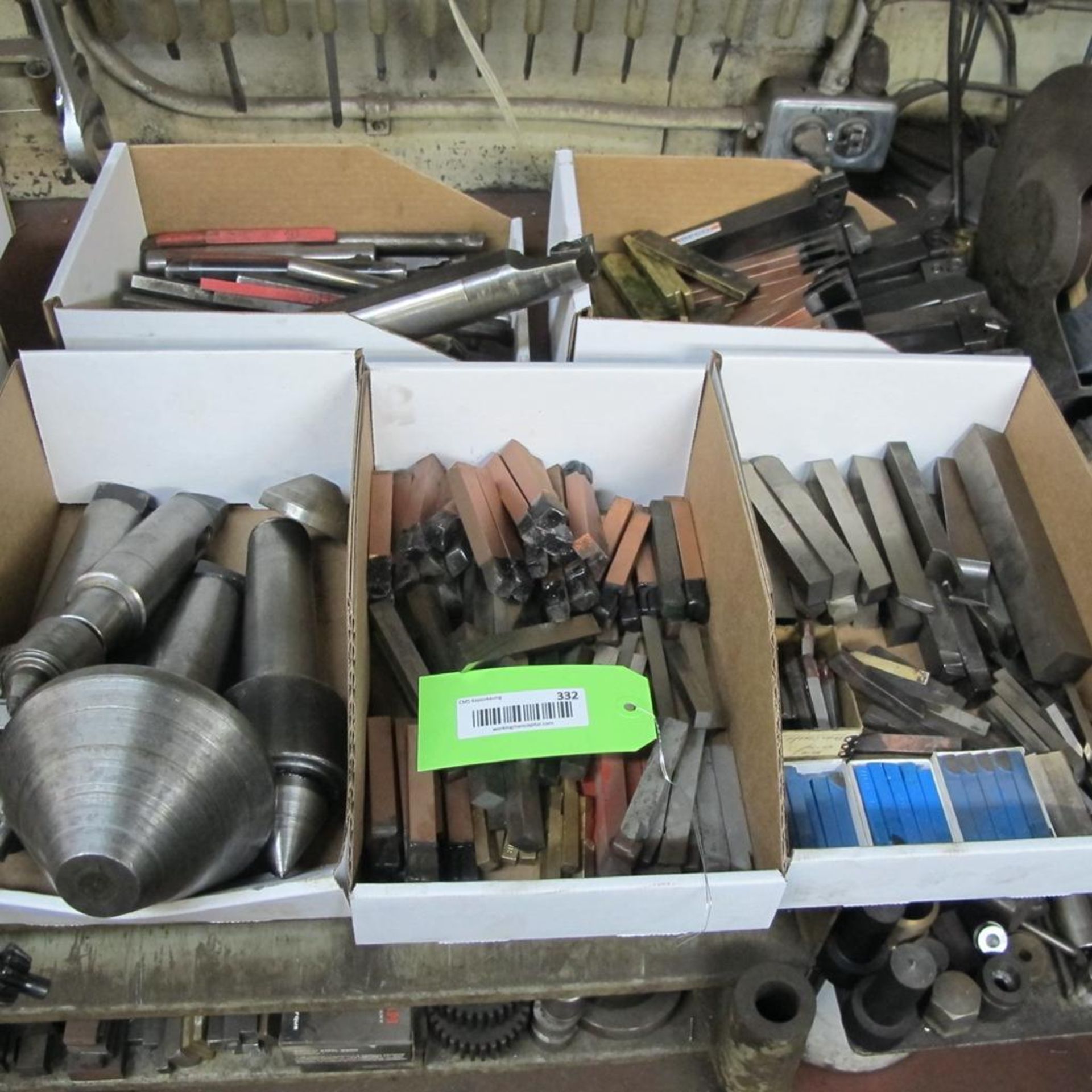 LOT OF 5 BOXES OF LATHE TOOLING (MAIN BLDG)