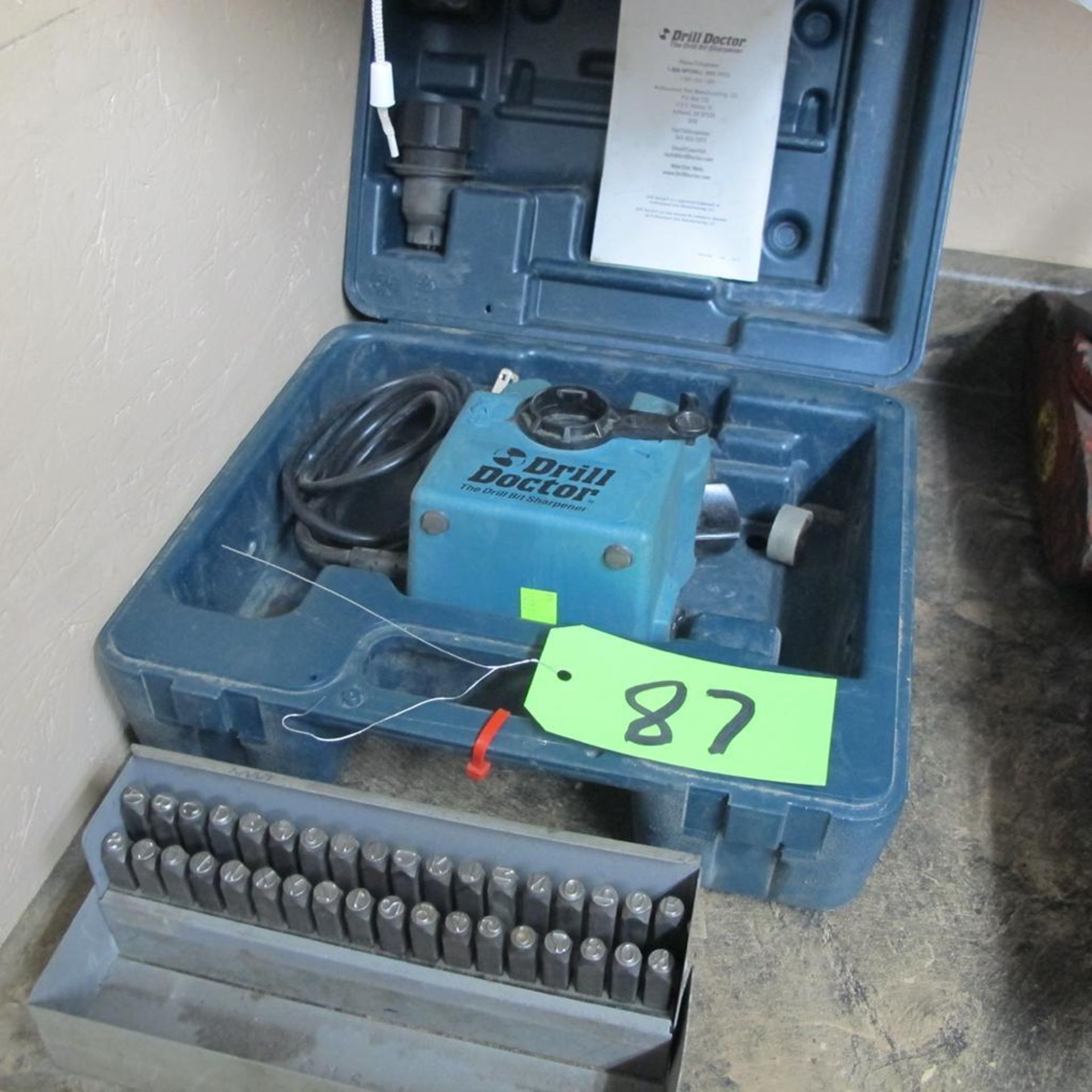 LOT OF DRILL DOCKTOR DRILL BIT SHARPENER AND NUMBER/LETTER PUNCH KIT (IN WEST BLDG) - Image 2 of 2