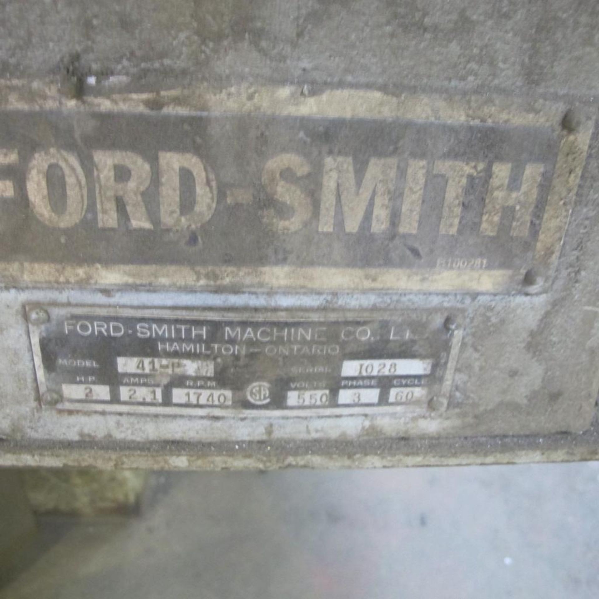 FORD SMITH DUAL BENCH TOP 10" GRINDER (MAIN BLDG) - Image 2 of 2