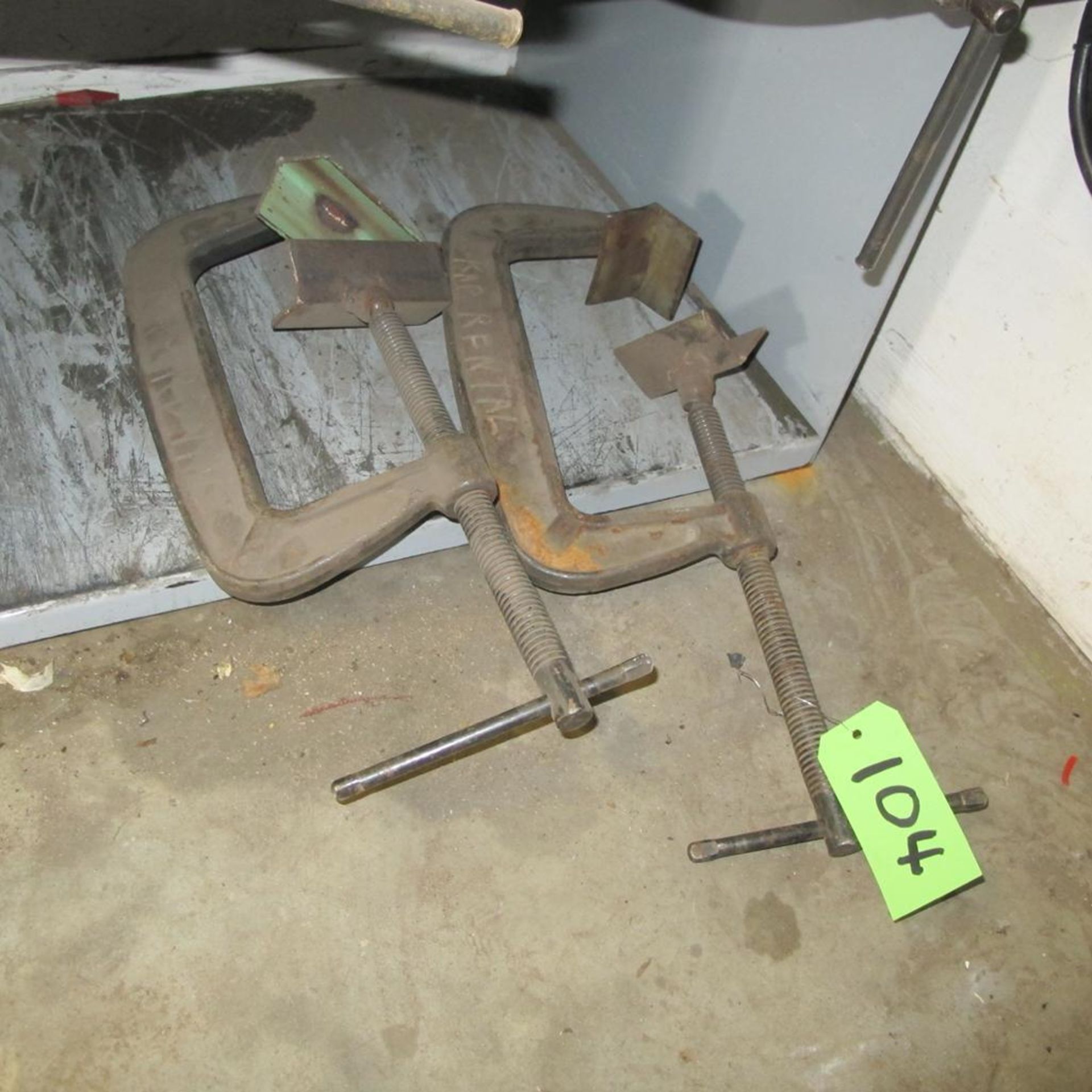 LOT OF 24 LARGE C CLAMPS (IN WEST BLDG)