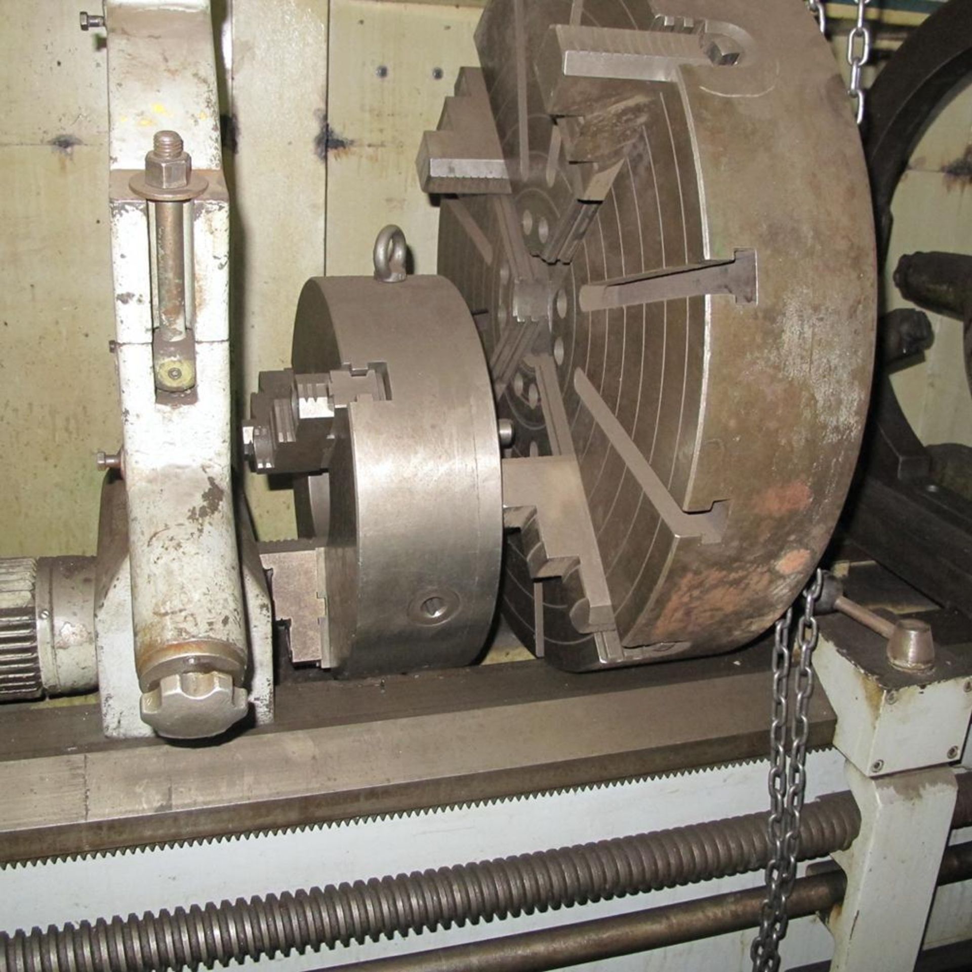 CLOVER MODEL 30/41" GAP BED ENGINE LATHE, 32" X 140" (32� OVER BED, 42� IN GAP), 24� 3 JAW CHUCK, SP - Image 9 of 15