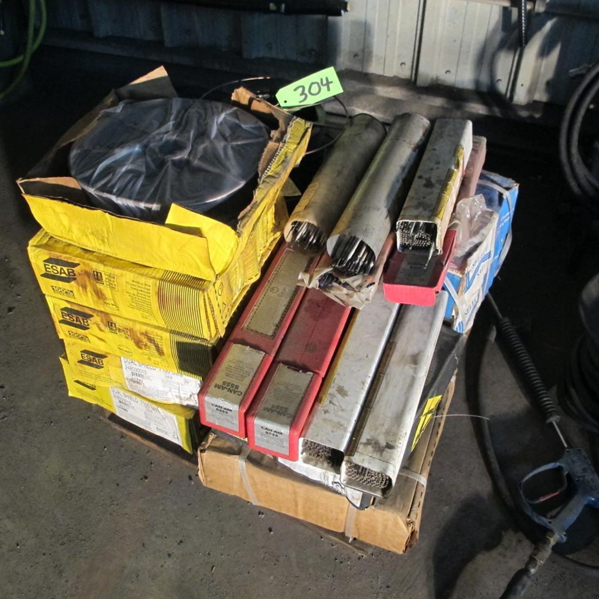 1 PALLET OF WELDING WIRE REELS AND ELECTRODES (PAINT BLDG)