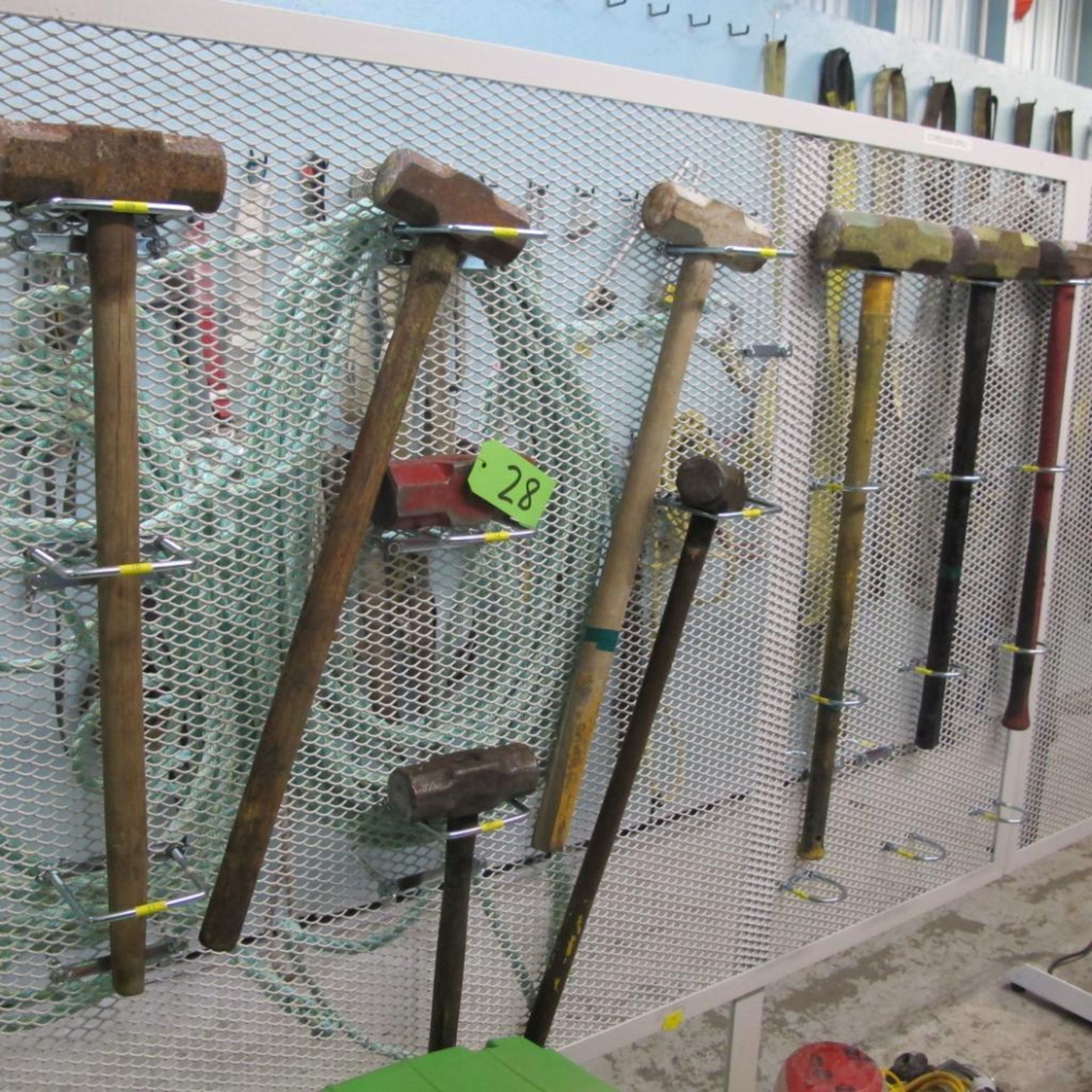 LOT OF SLEDGE HAMMERS (UPPER TOOL CRIB)