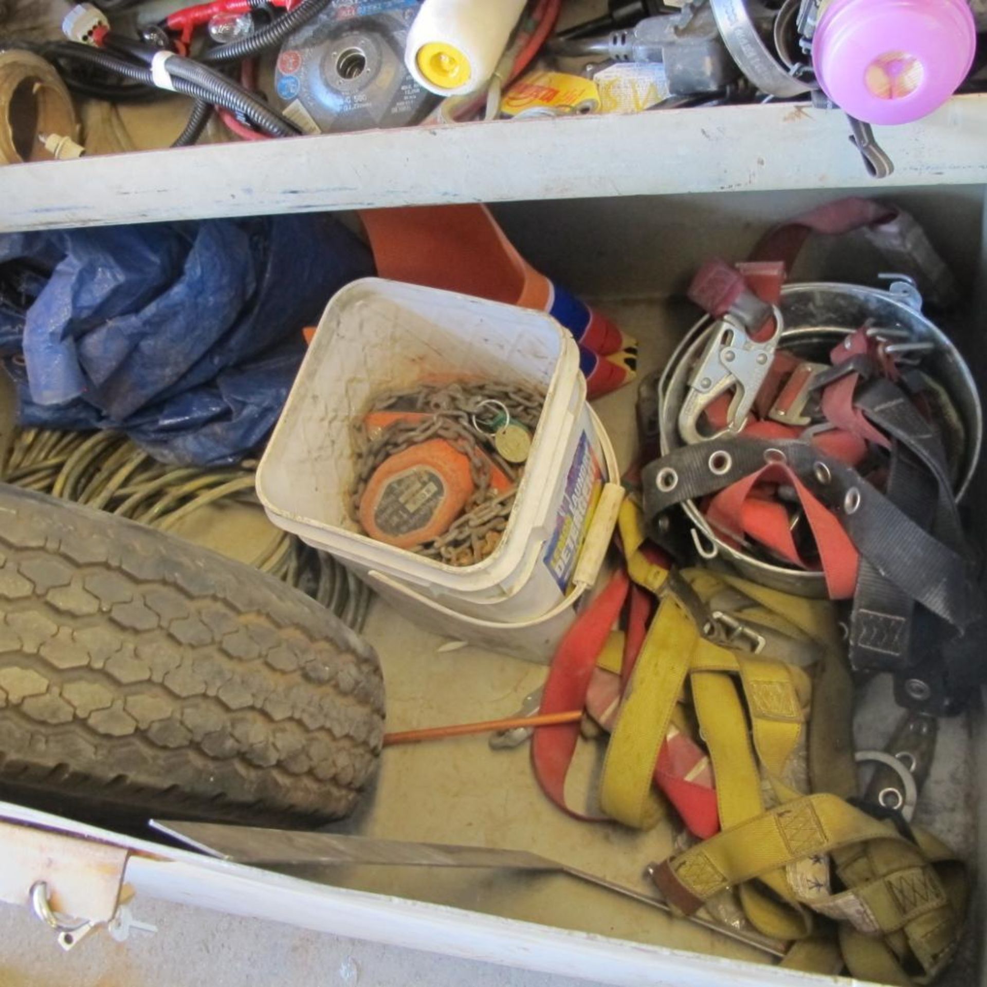 PORTABLE METAL JOB BOX W/CONTENTS (UPPER TOOL CRIB) - Image 3 of 3