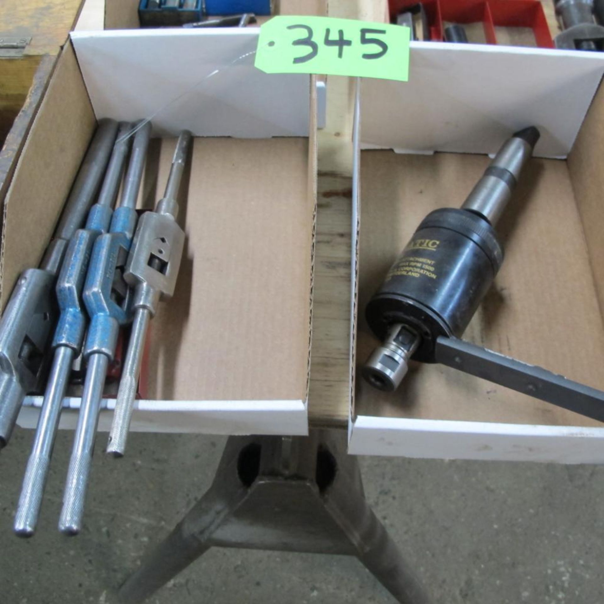 LOT OF TAP HEAD ADAPTORS, TAP HAND WRENCHES, TAPMATIC REVERSIBLE TAPPING ATTACHMENT, TAP EXTRACTOR A - Image 3 of 5