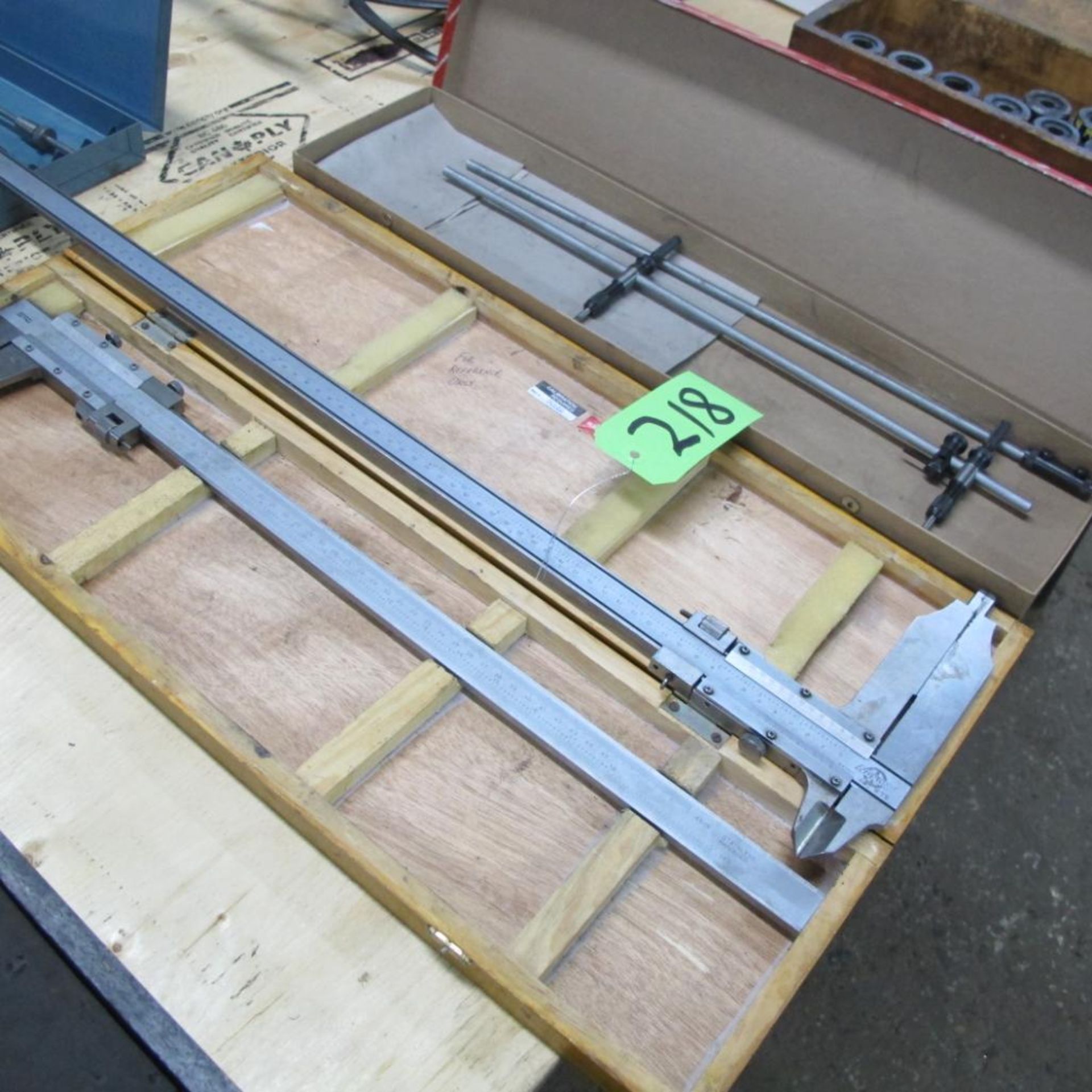 LOT OF KANON 24" MANUAL VERNIER, STM 18" MANUAL VERNIER, STARRETT TRAMMEL 18" DIVIDING RANGE (MACHIN - Image 2 of 2