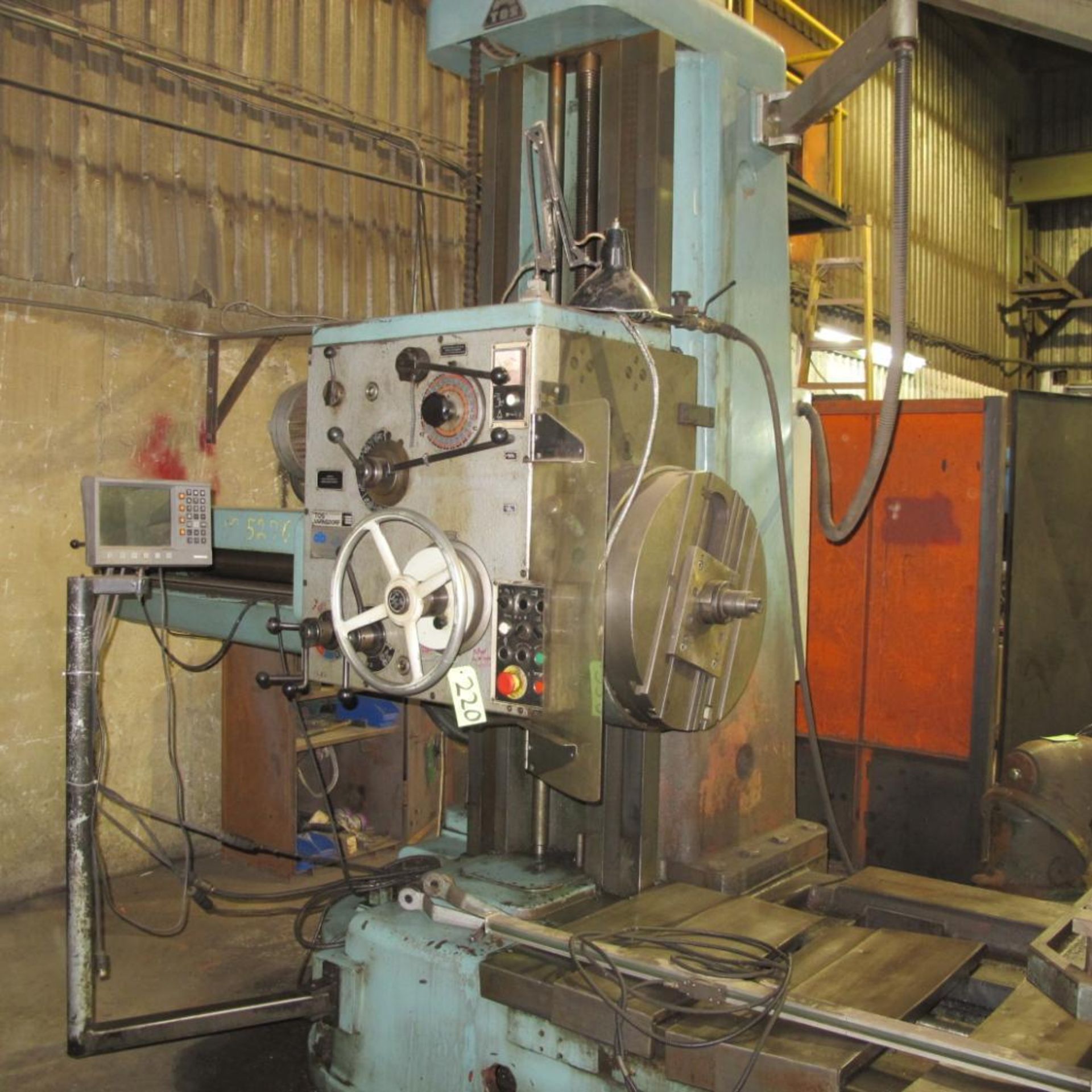 TOS HORIZONTAL BORING MILL MODEL W100A, 4" HEAD, 49" TABLE, TAILSTOCK, HEIDENHAIN 4 AXIS DRO, S/N 30 - Image 5 of 23