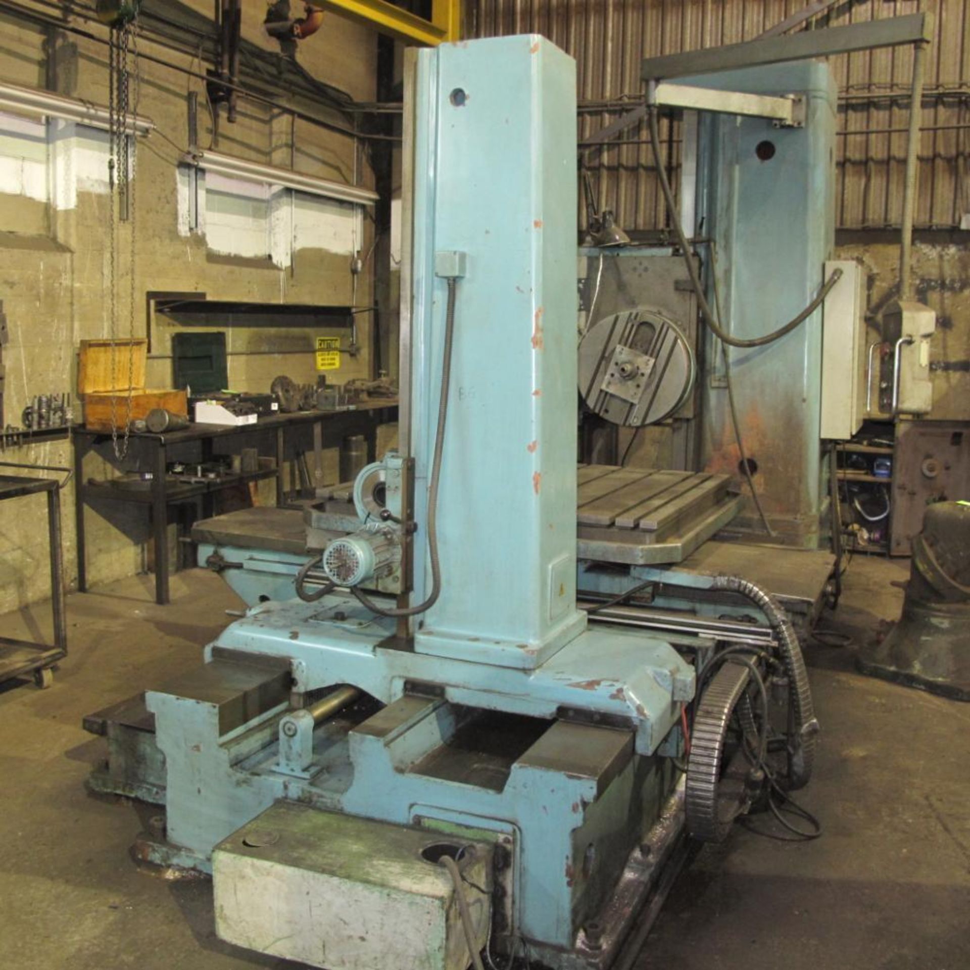 TOS HORIZONTAL BORING MILL MODEL W100A, 4" HEAD, 49" TABLE, TAILSTOCK, HEIDENHAIN 4 AXIS DRO, S/N 30 - Image 6 of 23