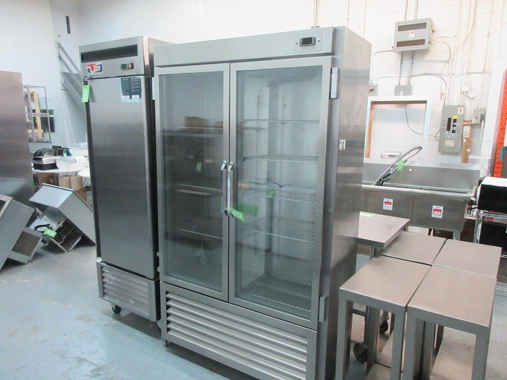 2015 Ardron Makie model BB-0X3 2 door reach in refrigerator, glass doors, sn B525-03LED60