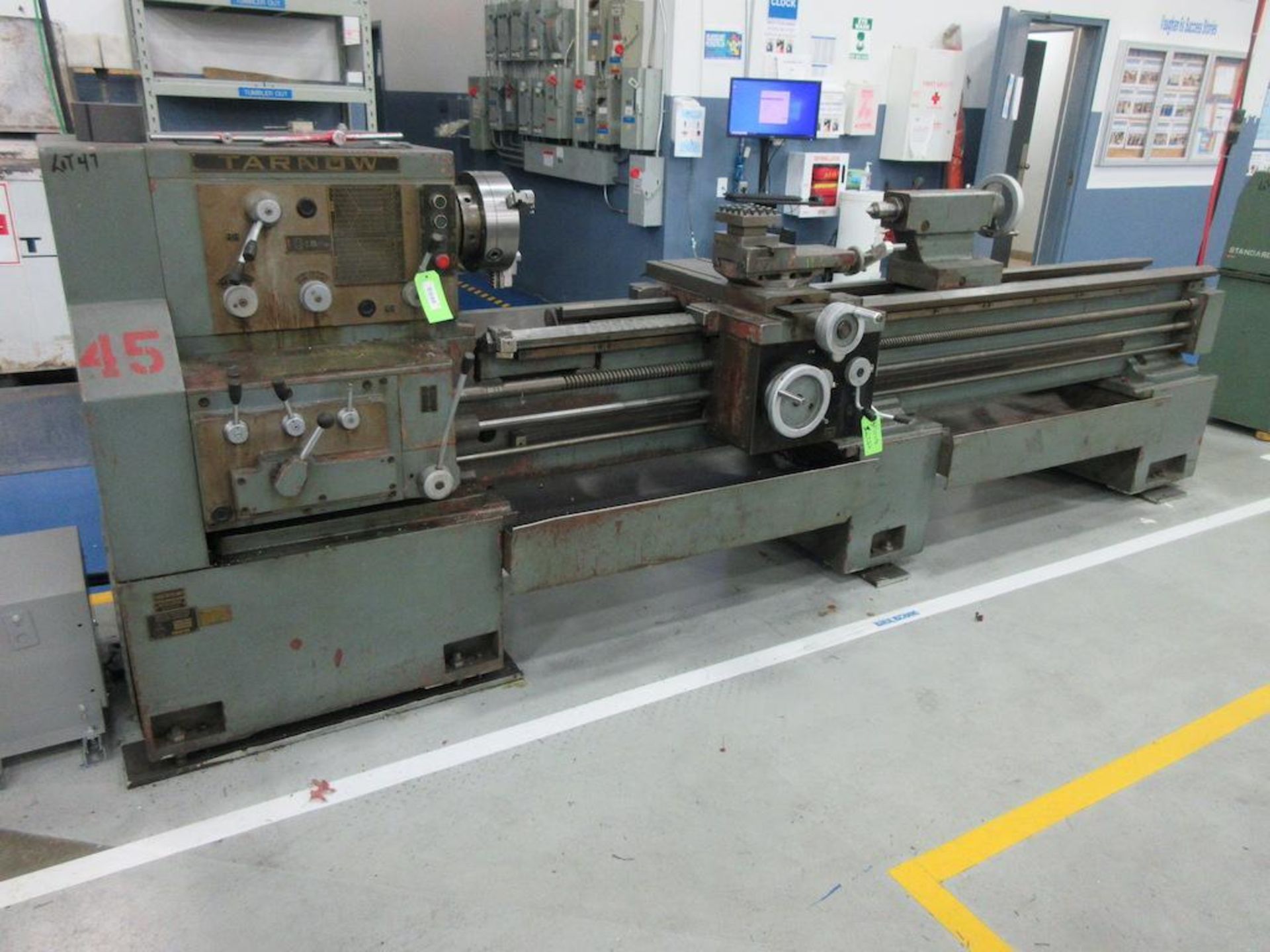 TARNOW lathe model TUJ50, 22" x 100", 10" 3 jaw chuck, approx. 2" bore, tailstock, toolpost, rpm ran - Image 2 of 10