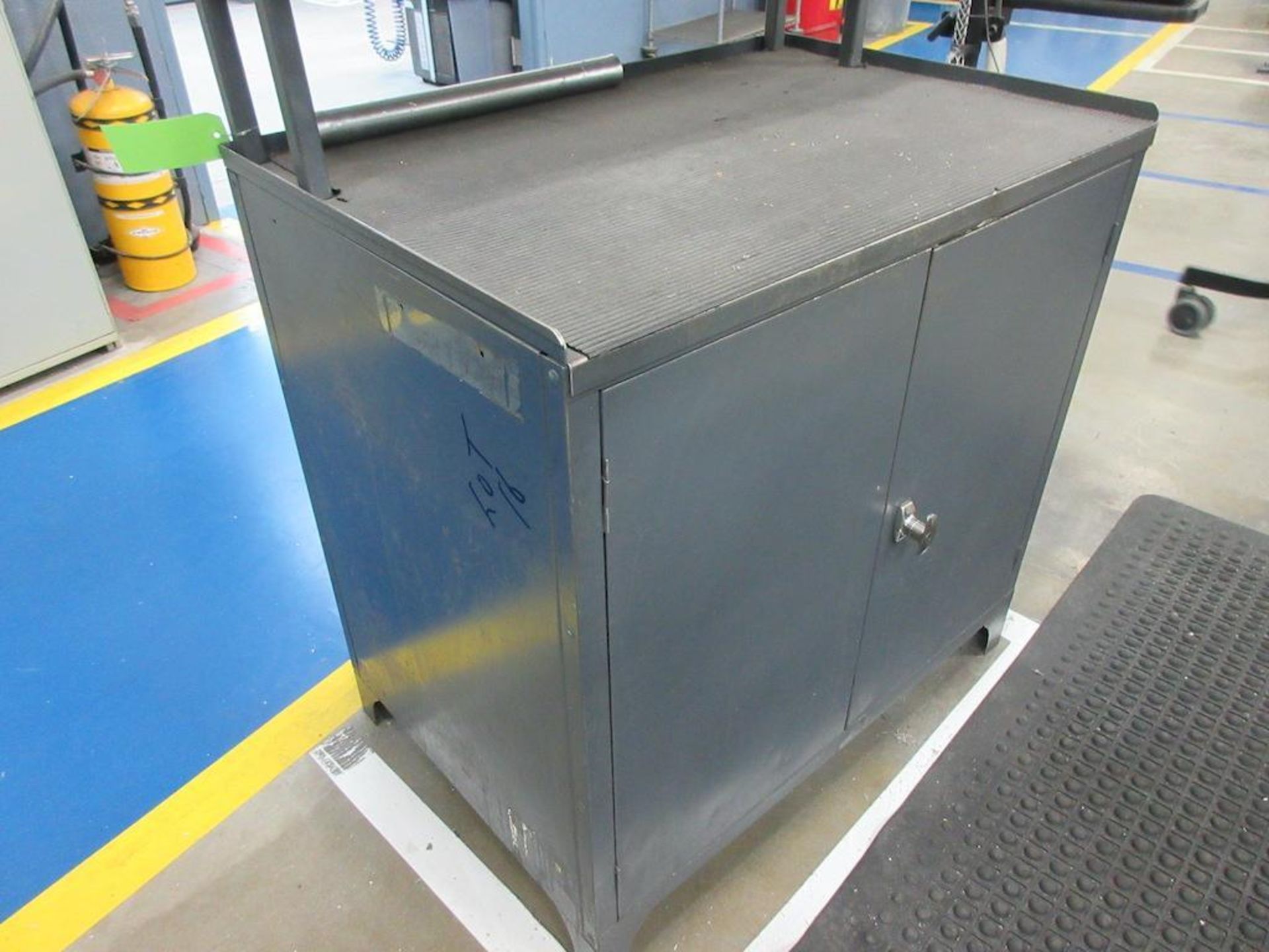 (3) Assorted grey steel 36" x 24" 2 door tool cabinets - Image 2 of 3