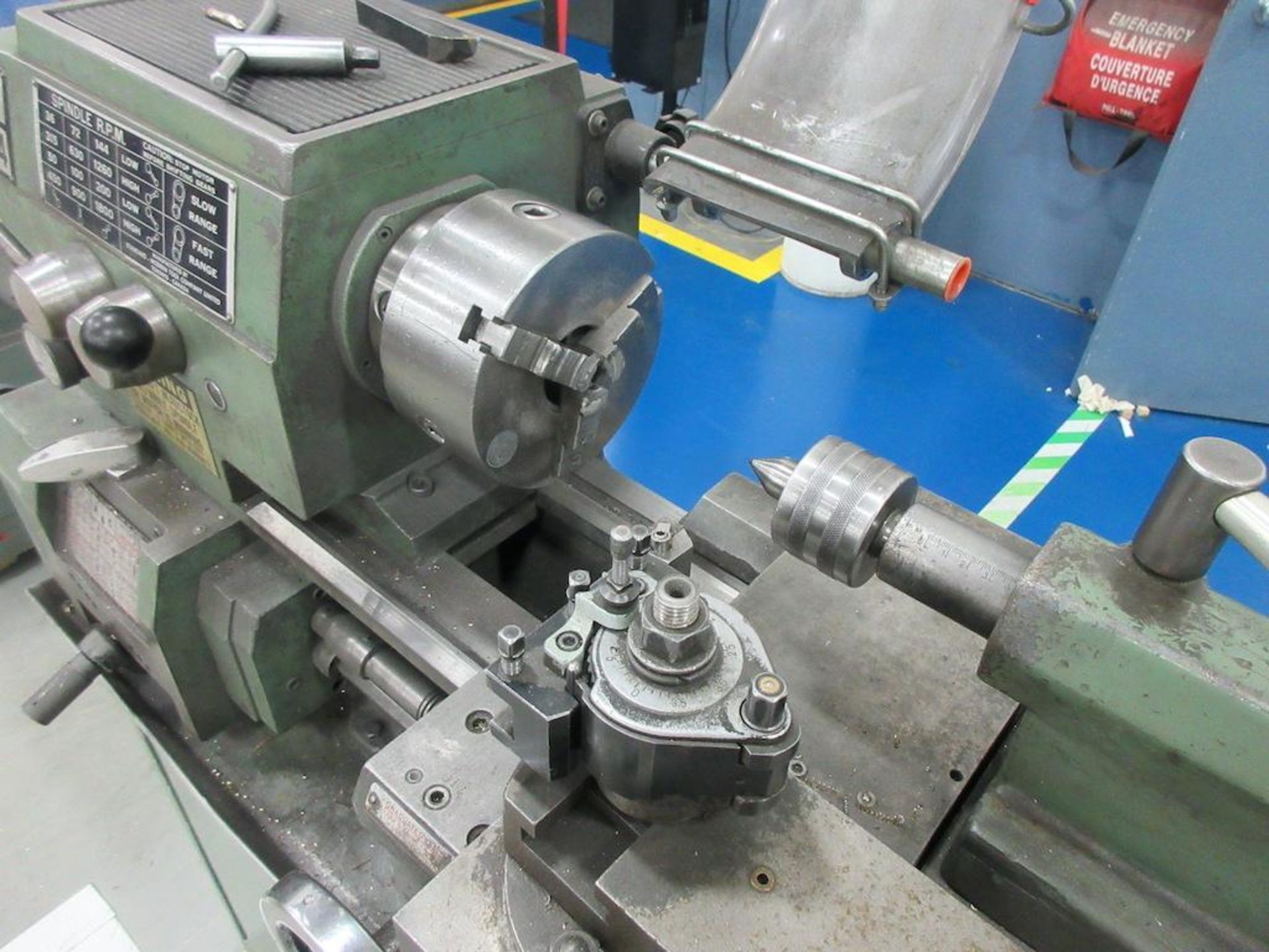 STANDARD MODERN lathe model 1334, 13" x 34", 6" 3 jaw chuck, 1.5" bore, tailstock, 36-1800 rpm, stea - Image 5 of 7