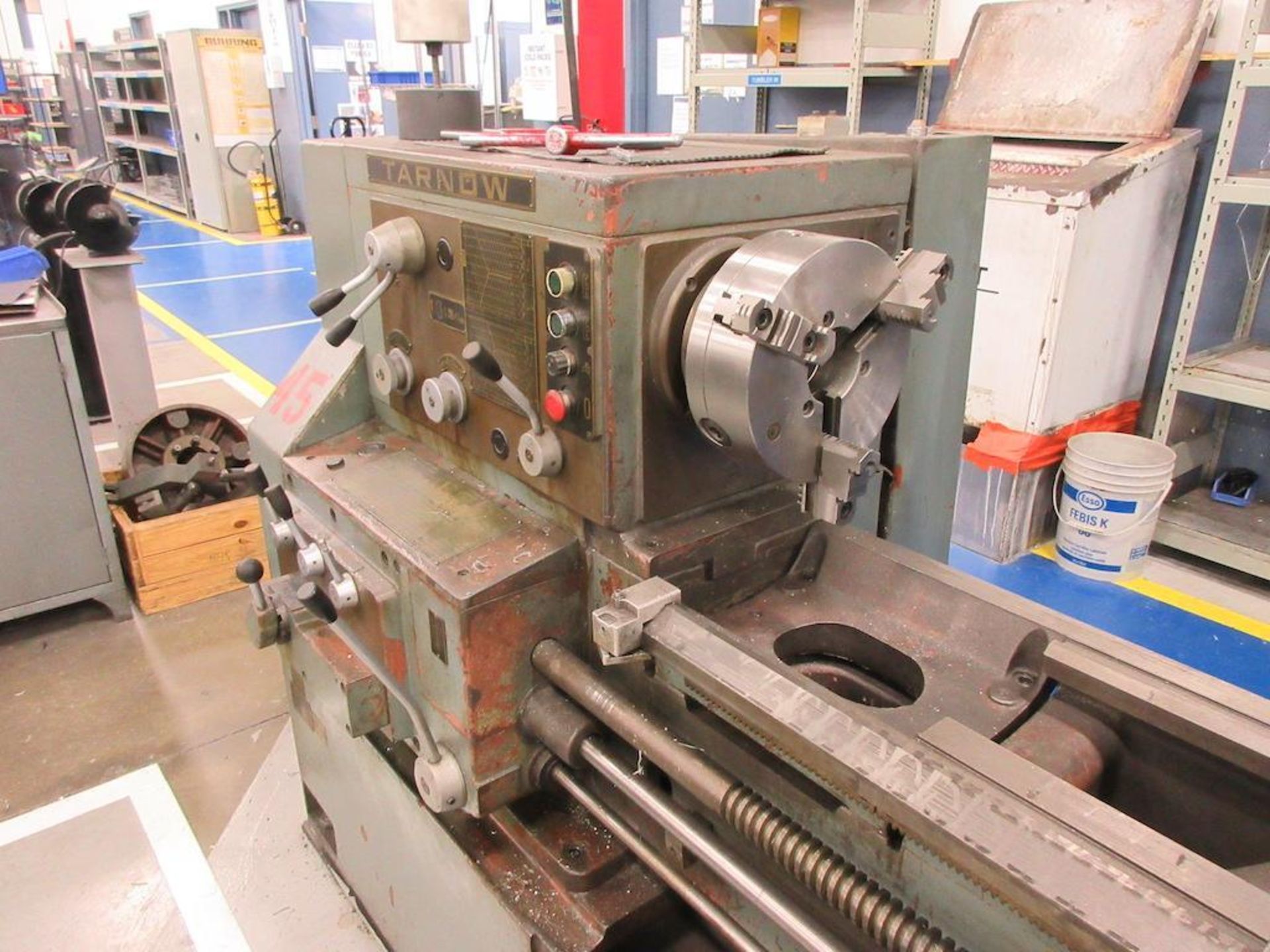 TARNOW lathe model TUJ50, 22" x 100", 10" 3 jaw chuck, approx. 2" bore, tailstock, toolpost, rpm ran - Image 5 of 10