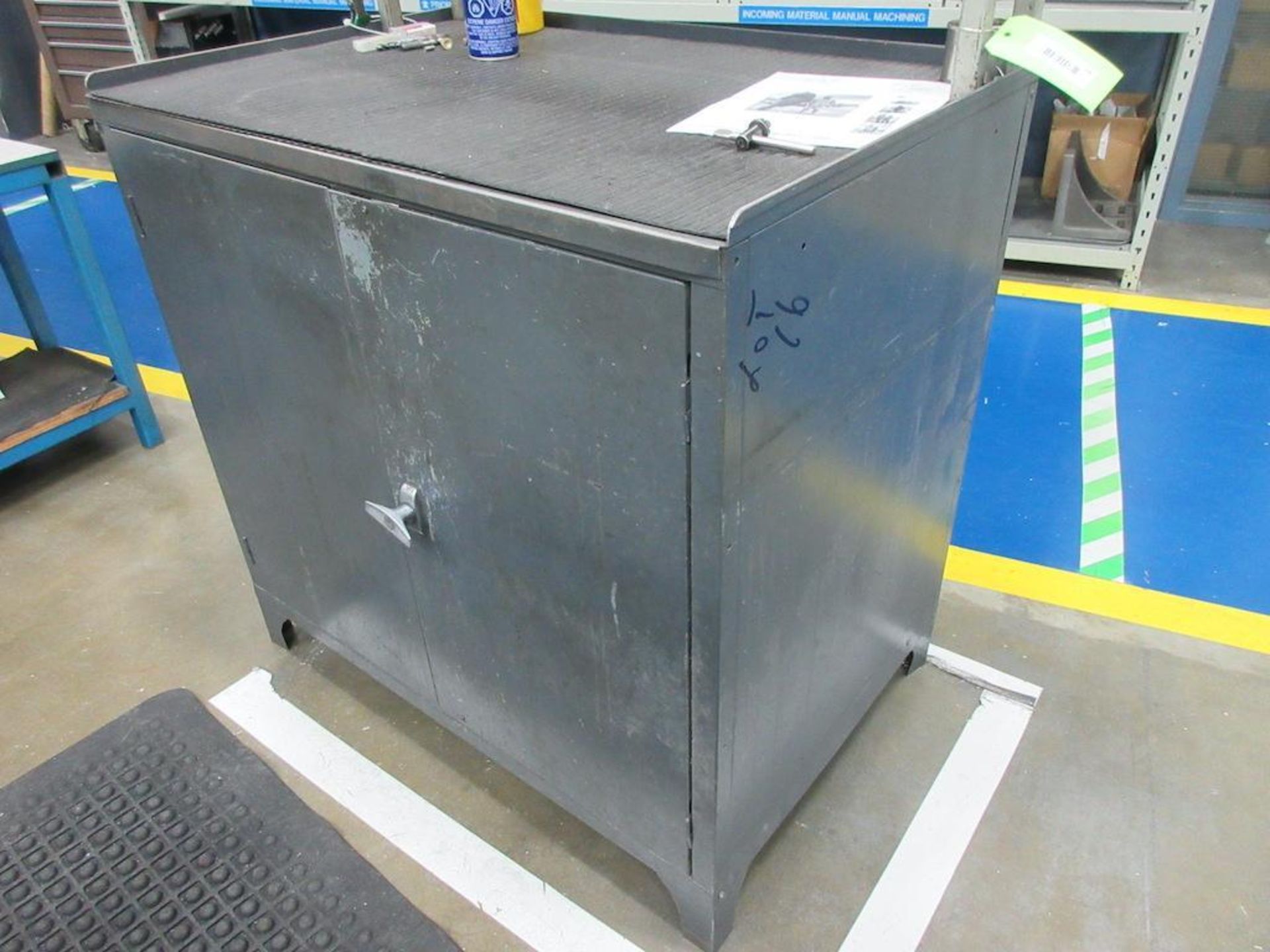 (3) Assorted grey steel 36" x 24" 2 door tool cabinets