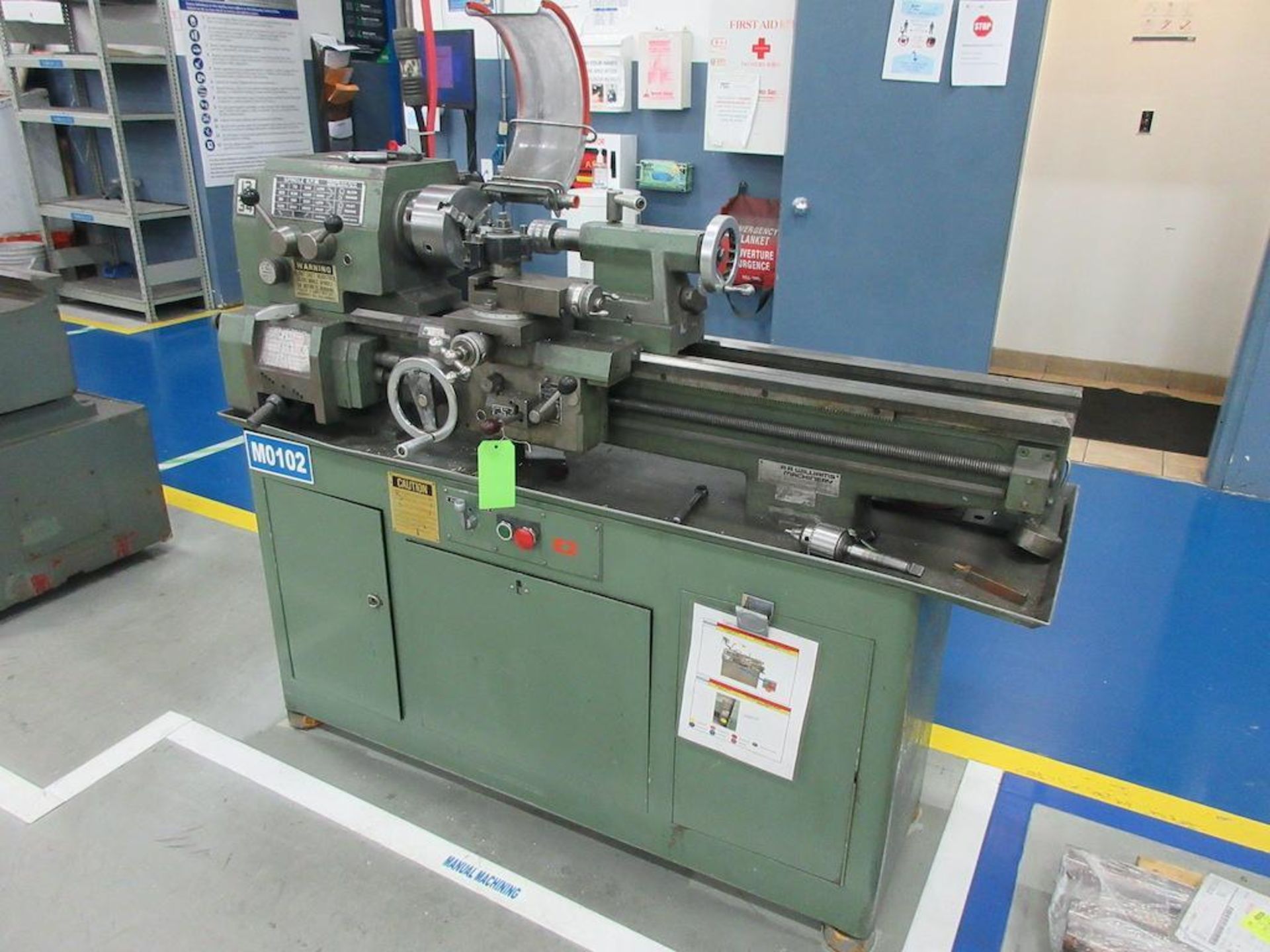 STANDARD MODERN lathe model 1334, 13" x 34", 6" 3 jaw chuck, 1.5" bore, tailstock, 36-1800 rpm, stea - Image 2 of 7