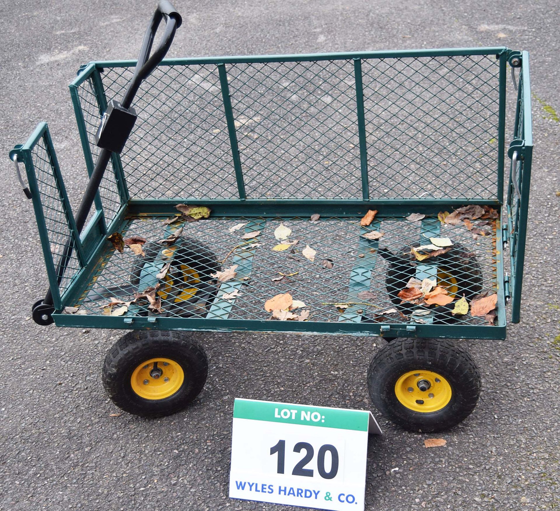 A Steel Framed 4-Wheeled Utility Cart