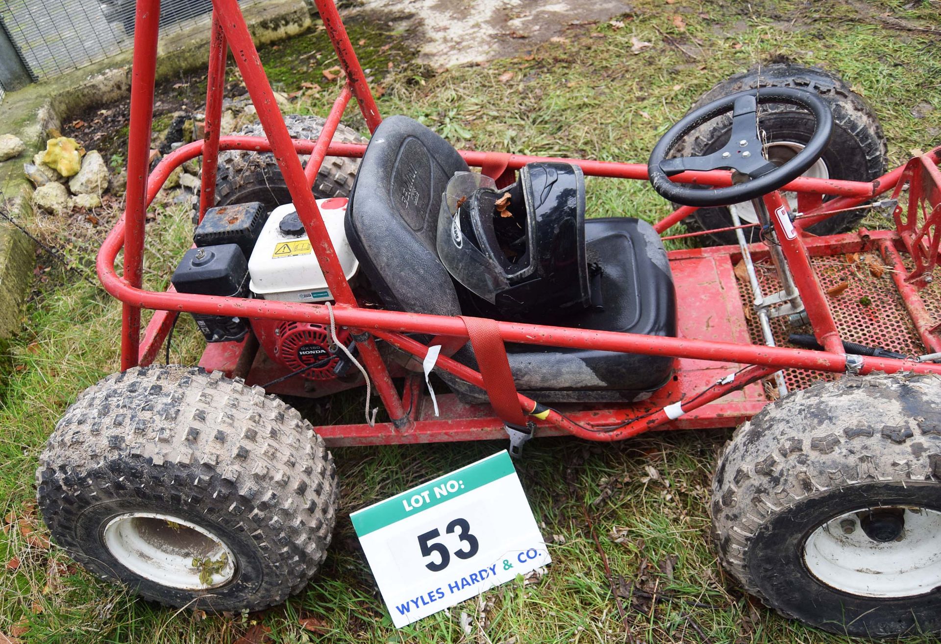 A GEMINI CARTS Navigator Petrol Powered Off Road Go Kart with HONDA GX160 5.5HP Pull Start 4- - Image 2 of 2