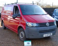 A VOLKSWAGEN TRANSPORTER T30 102 2.0 TDi Long Wheel Base Panel Van Registration Number: LL12 FZB.