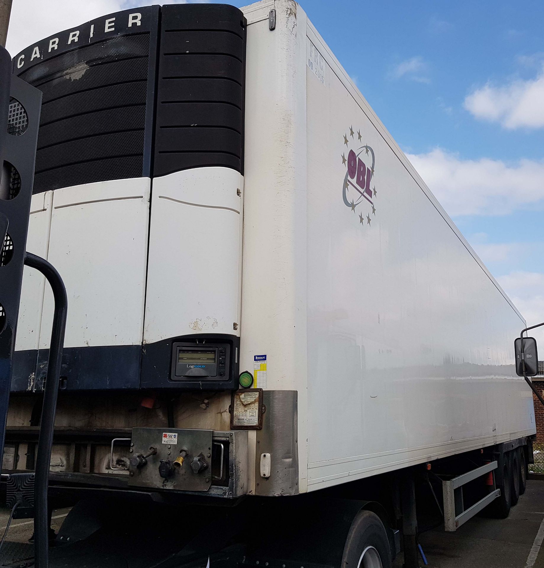 An SOR/SP71 39 Tonne Capacity Tri-Axle Air Suspended Refrigerated Box Trailer Serial Number: