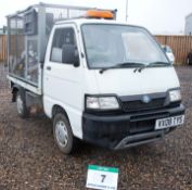 A PIAGGIO PORTER 1.3 Petrol 4WD Cage Bodied Tipper Truck. Registration Number: VX08 TYS. 5-Speed