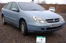 A CITROEN C5 2.0 SX 4-Door Saloon Car Registration Number: OE02 BJO. 5-Speed Manual Gearbox, Alloy