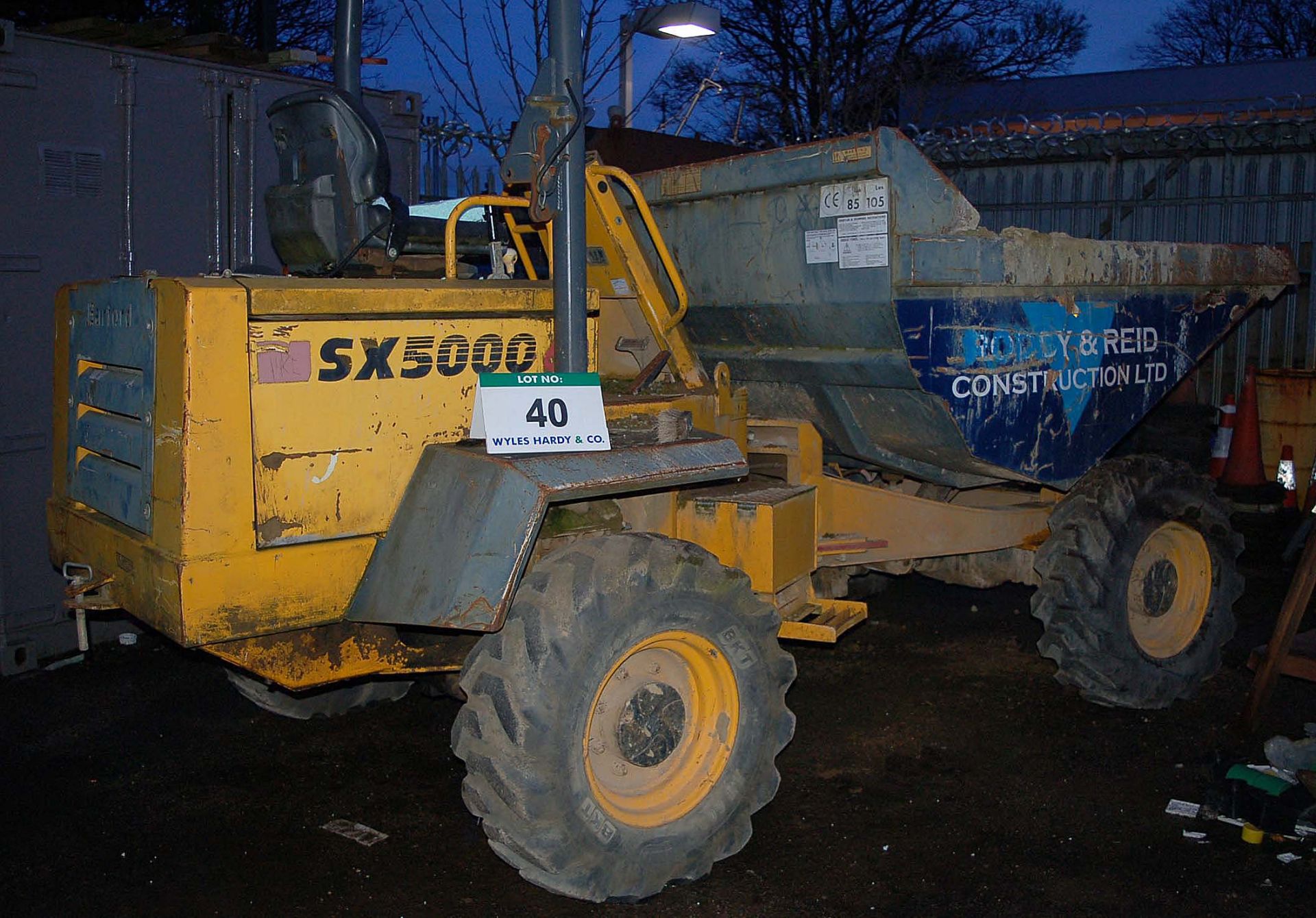 A 2008 BARFORD SX5000 5000Kg Capacity Straight Tip Articulated All Wheel Drive Site Dumper Serial - Image 2 of 2